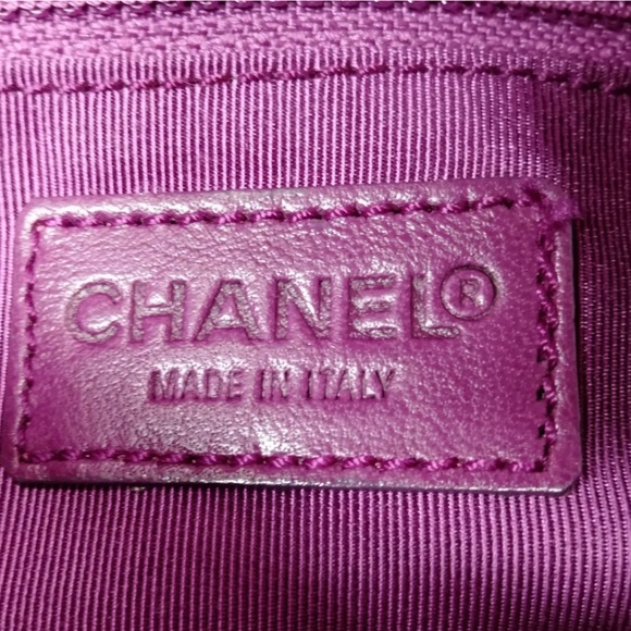 Chanel Coco Mark Purple Fur Shoulder Bag - Picture 15 of 15